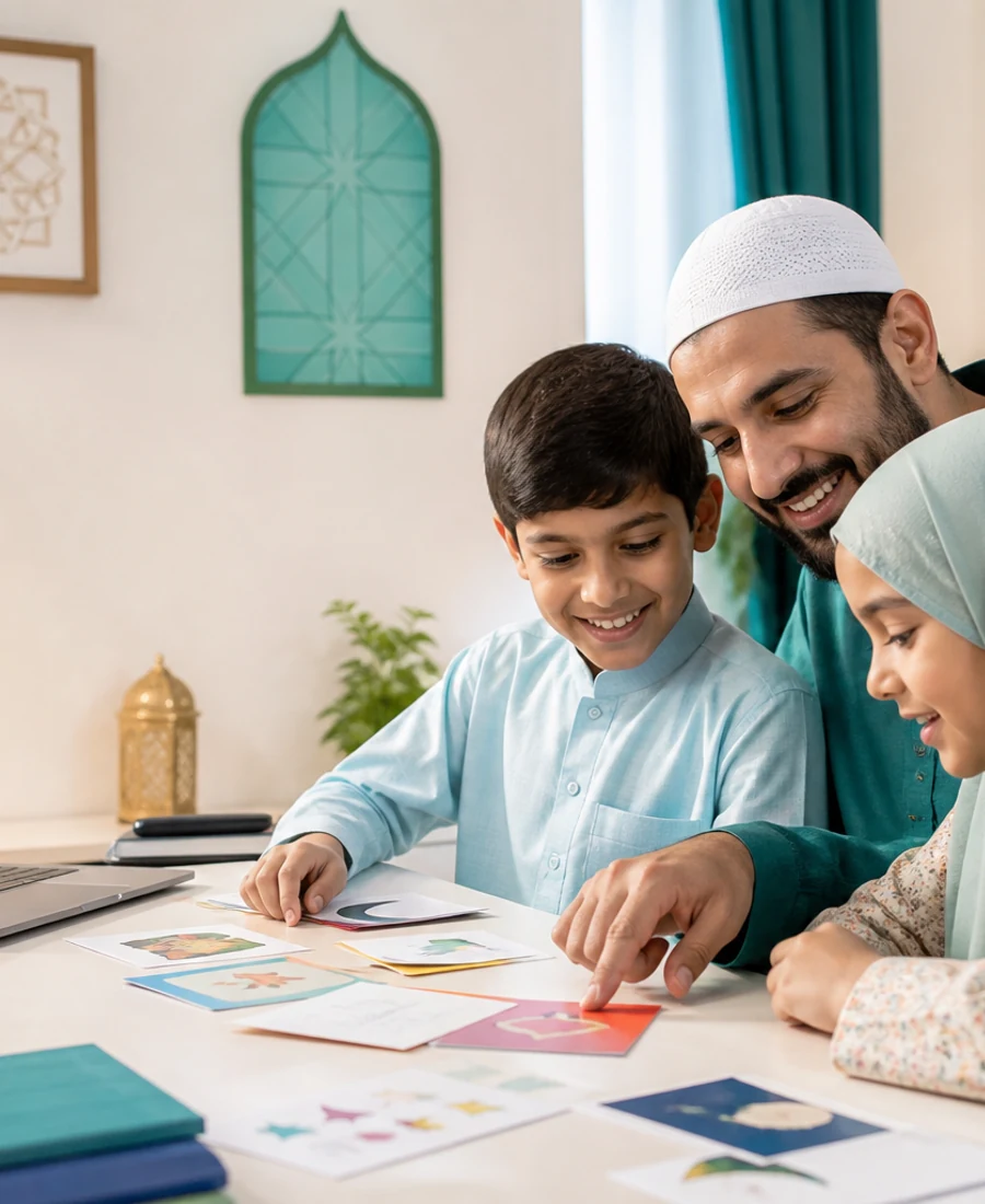 Branded short-course visual motif for structured Islamic learning topics.